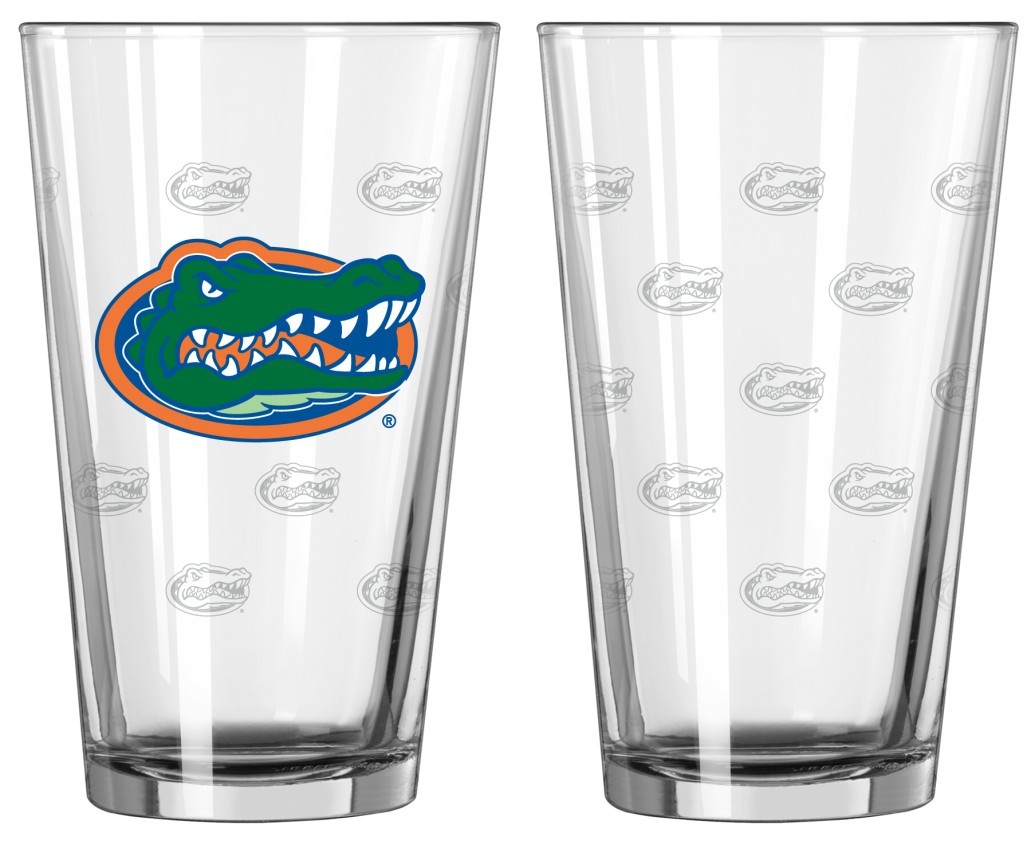 Florida Gators Glass Pint Satin Etch 2 Piece Set