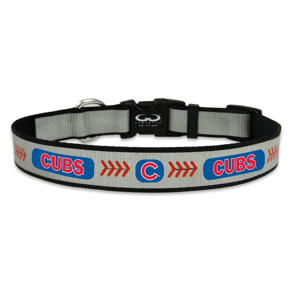 Chicago Cubs Pet Collar Reflective Baseball Size Medium