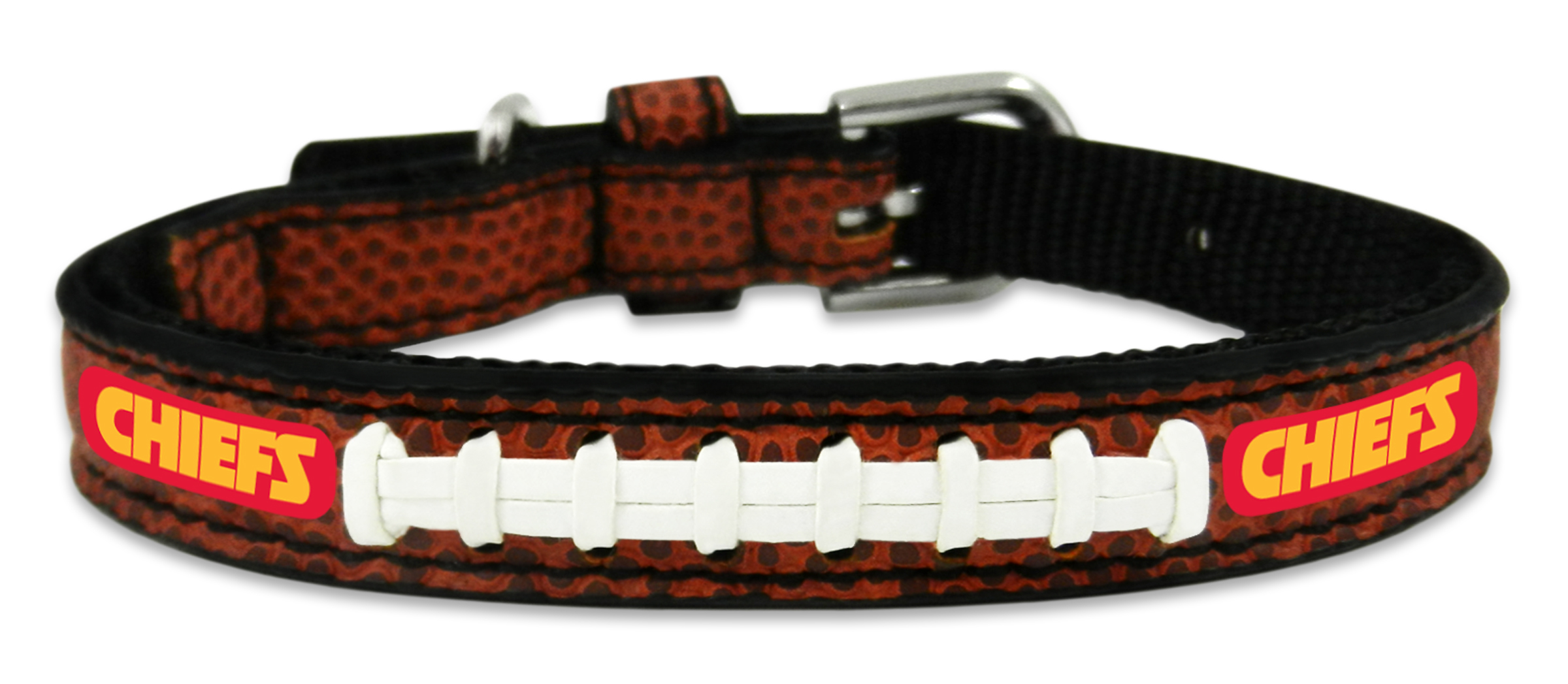 Kansas City Chiefs Classic Leather Toy Football Collar