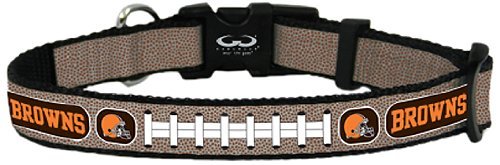 Cleveland Browns Pet Collar Reflective Football Size Large