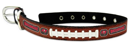 Tampa Bay Buccaneers Pet Collar Leather Classic Football Size Large