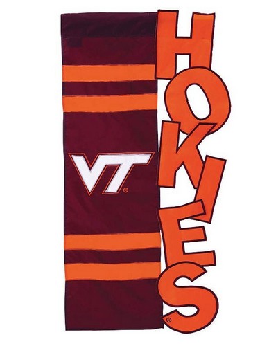 Virginia Tech Hokies Flag Garden Style Applique Sculpted