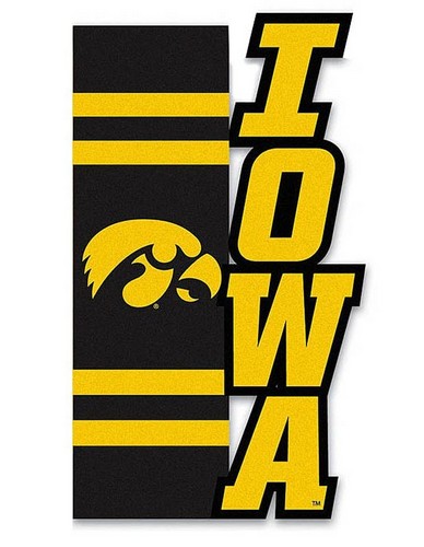 Iowa Hawkeyes Flag Garden Style Applique Sculpted