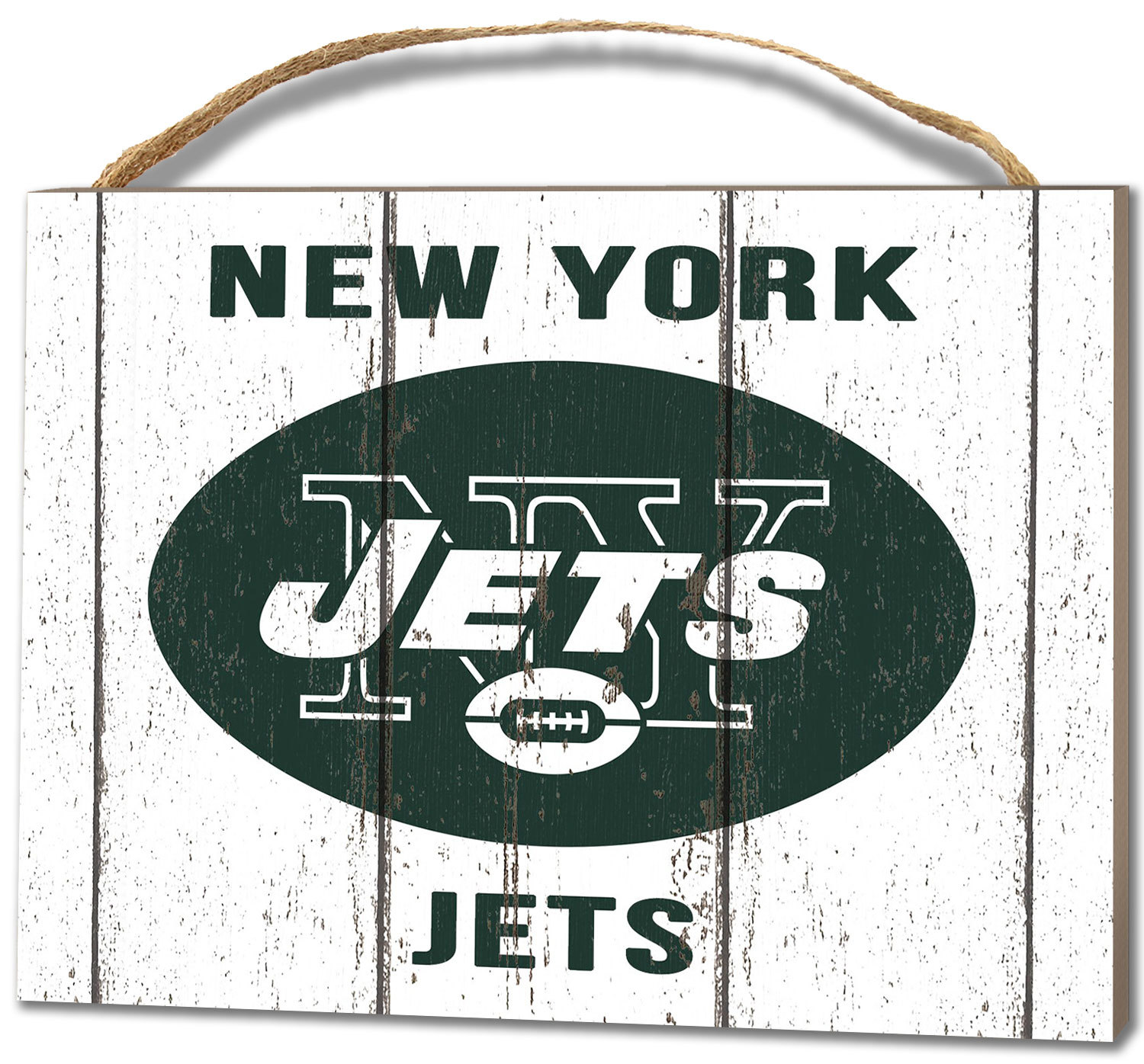 New York Jets Small Plaque - Weathered Logo