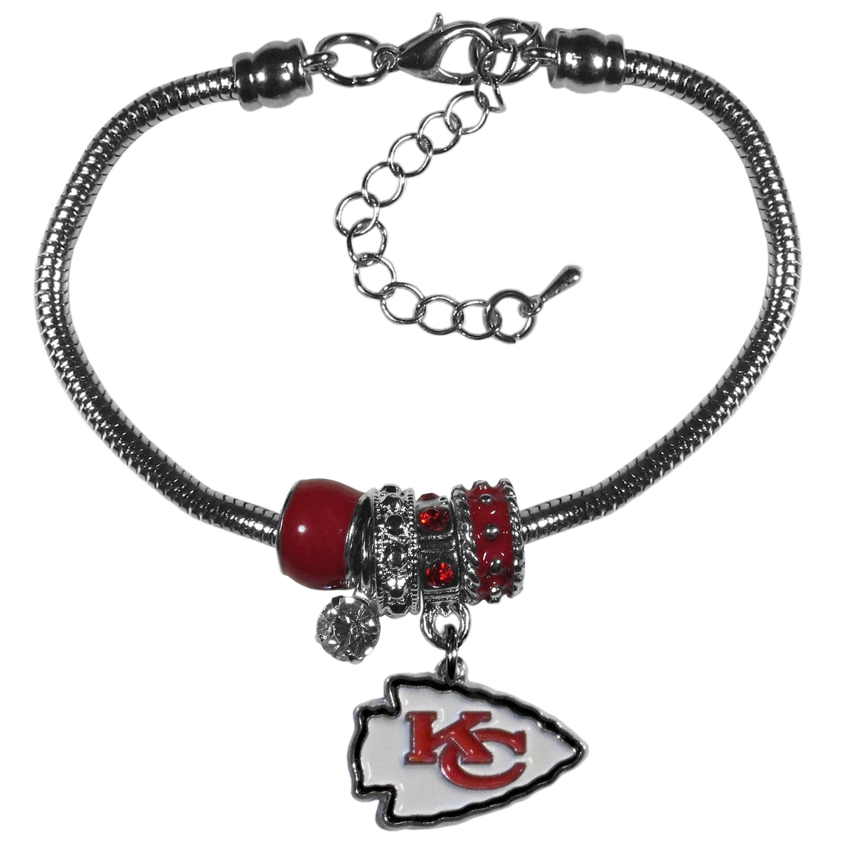 Kansas City Chiefs Bracelet Euro Bead Style