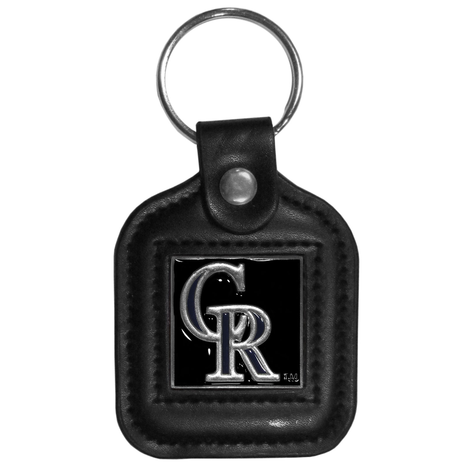 Colorado Rockies Key Ring Square Leather