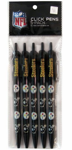 Pittsburgh Steelers Click Pens - 5 Pack