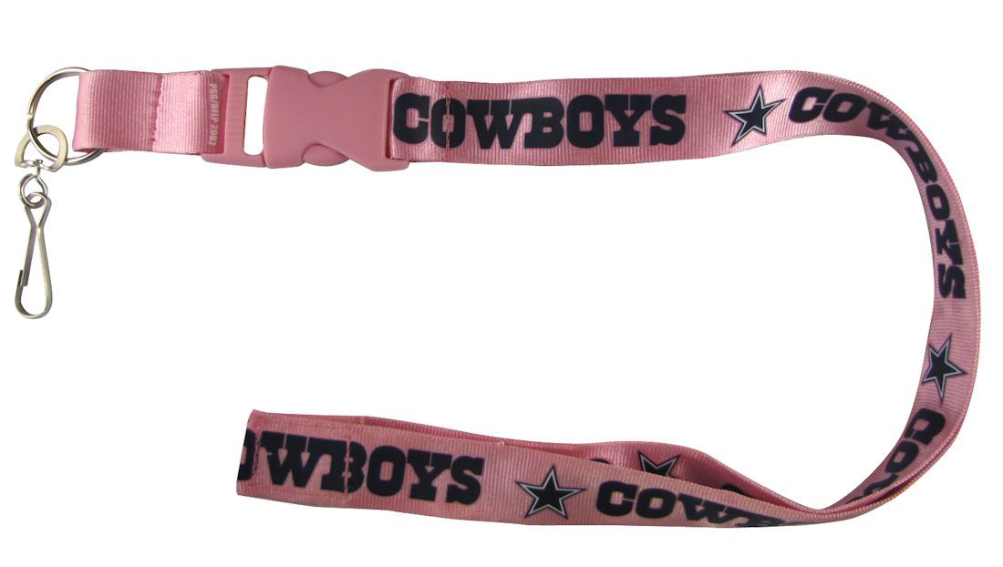 Dallas Cowboys Lanyard - Breakaway with Key Ring  - Pink