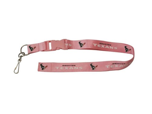 Houston Texans Lanyard - Breakaway with Key Ring - Pink