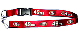 San Francisco 49ers Lanyard Breakaway with Key Ring Style