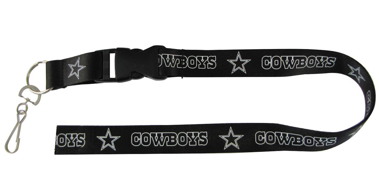 Dallas Cowboys Lanyard - Breakaway with Key Ring - Blackout