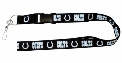 Indianapolis Colts Lanyard Breakaway with Key Ring Style Blackout Design