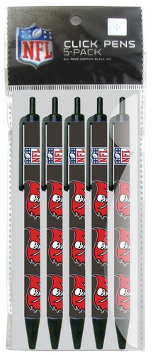 Tampa Bay Buccaneers Click Pens - 5 Pack