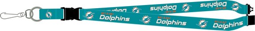 Miami Dolphins Lanyard Breakaway with Key Ring Style