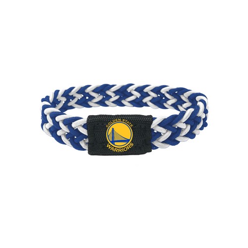 Golden State Warriors Bracelet Braided Blue and White