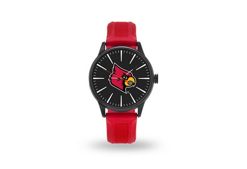 Louisville Cardinals Watch Men's Cheer Style with Red Watch Band