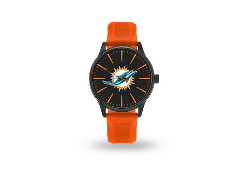 Miami Dolphins Watch Men's Cheer Style with Orange Watch Band Discontinued