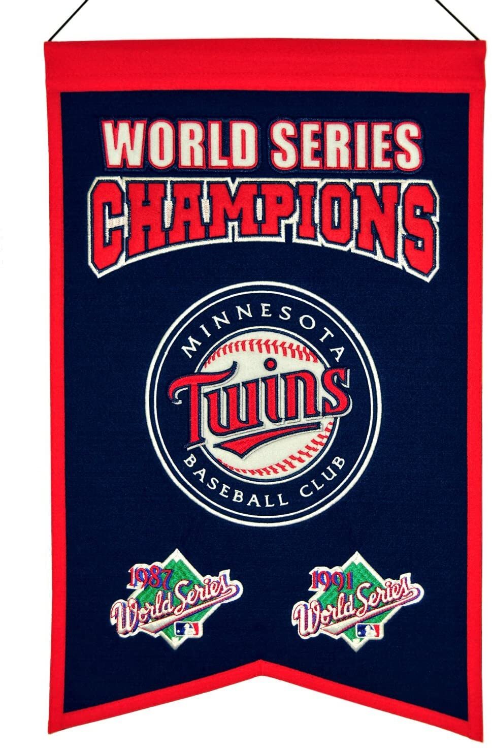 Minnesota Twins Banner 14x22 Wool Championship