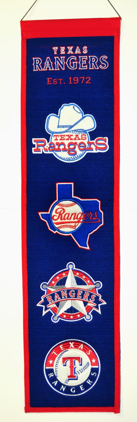 Texas Rangers Banner 8x32 Wool Heritage