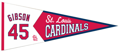 St. Louis Cardinals Pennant 13x32 Wool Legends Bob Gibson