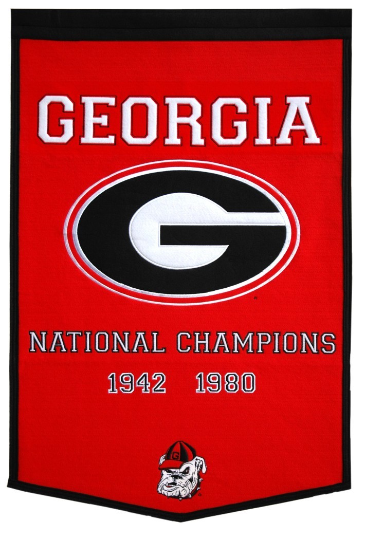 Georgia Bulldogs Banner 24x36 Wool Dynasty