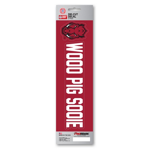 Arkansas Razorbacks Decal Die Cut Slogan Pack