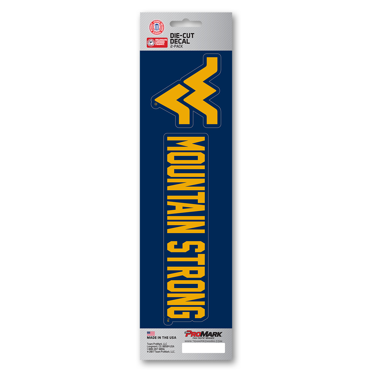 West Virginia Mountaineers Decal Die Cut Slogan Pack