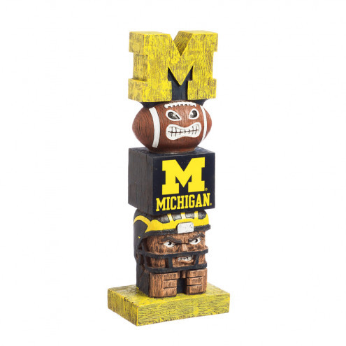 Michigan Wolverines Tiki Totem