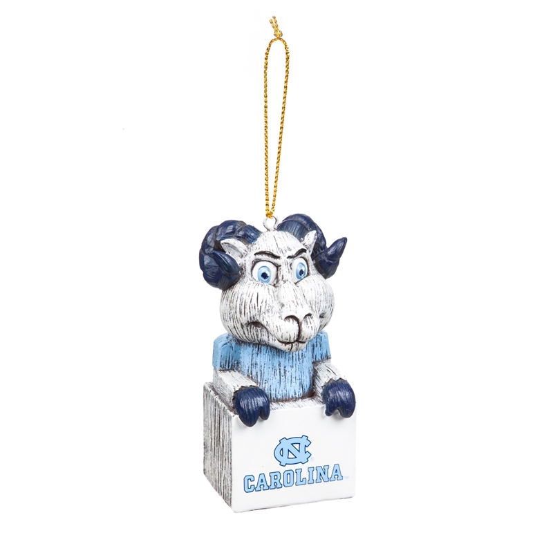 North Carolina Tar Heels Ornament Tiki Design