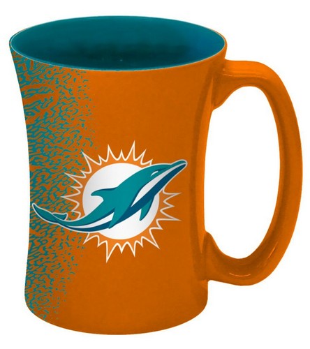 Miami Dolphins Coffee Mug 14oz Mocha Style