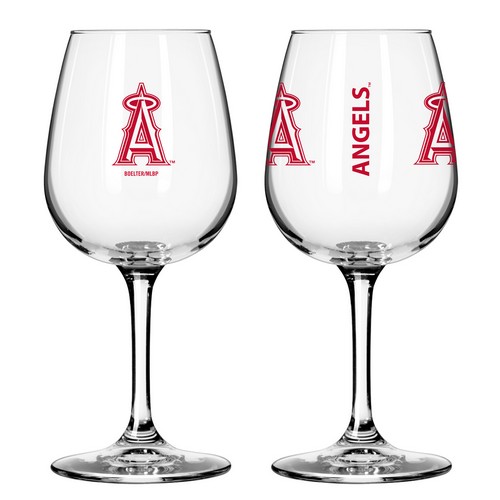 Los Angeles Angels Glass 12oz Wine Game Day