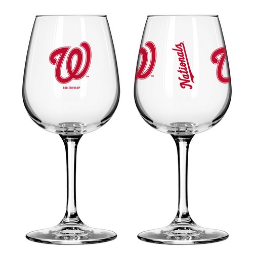 Washington Nationals Glass 12oz Wine Game Day