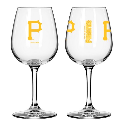 Pittsburgh Pirates Glass 12oz Wine Game Day