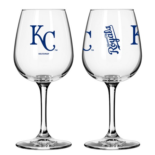 Kansas City Royals Glass 12oz Wine Game Day