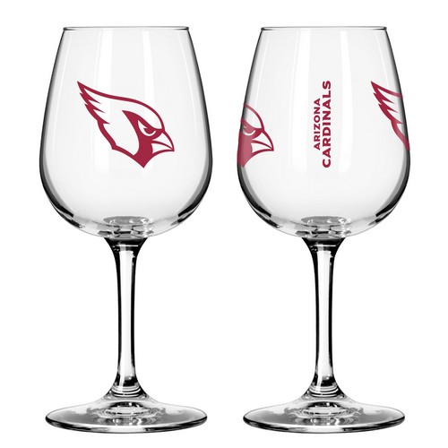 Arizona Cardinals Glass 12oz Wine Game Day