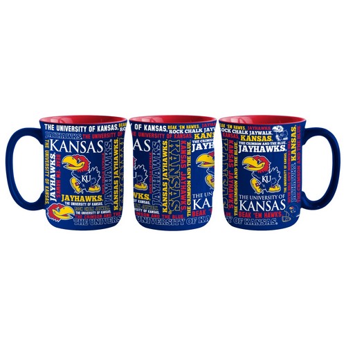 Kansas Jayhawks Coffee Mug 17oz Spirit Style