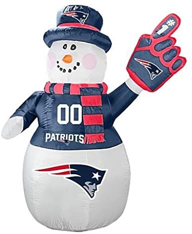 New England Patriots Inflatable Snowman 7 Foot