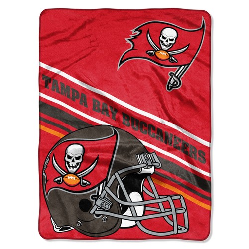 Tampa Bay Buccaneers Blanket 60x80 Raschel Slant Design