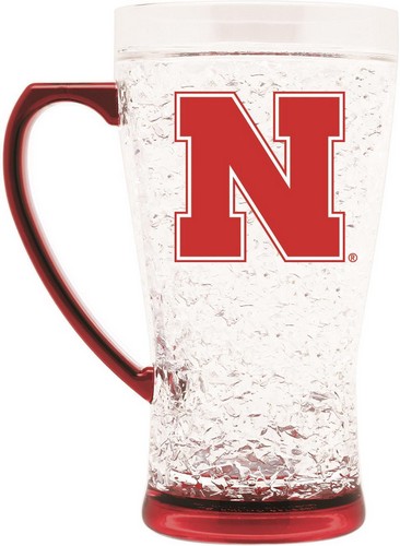 Nebraska Cornhuskers Mug Crystal Freezer Style Flared 16oz