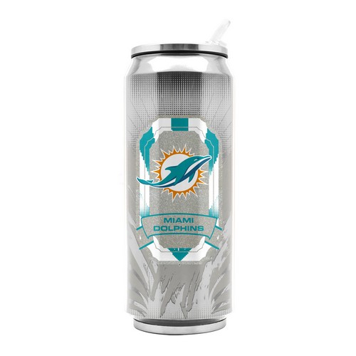 Miami Dolphins Stainless Steel Thermo Can - 16.9 ounces