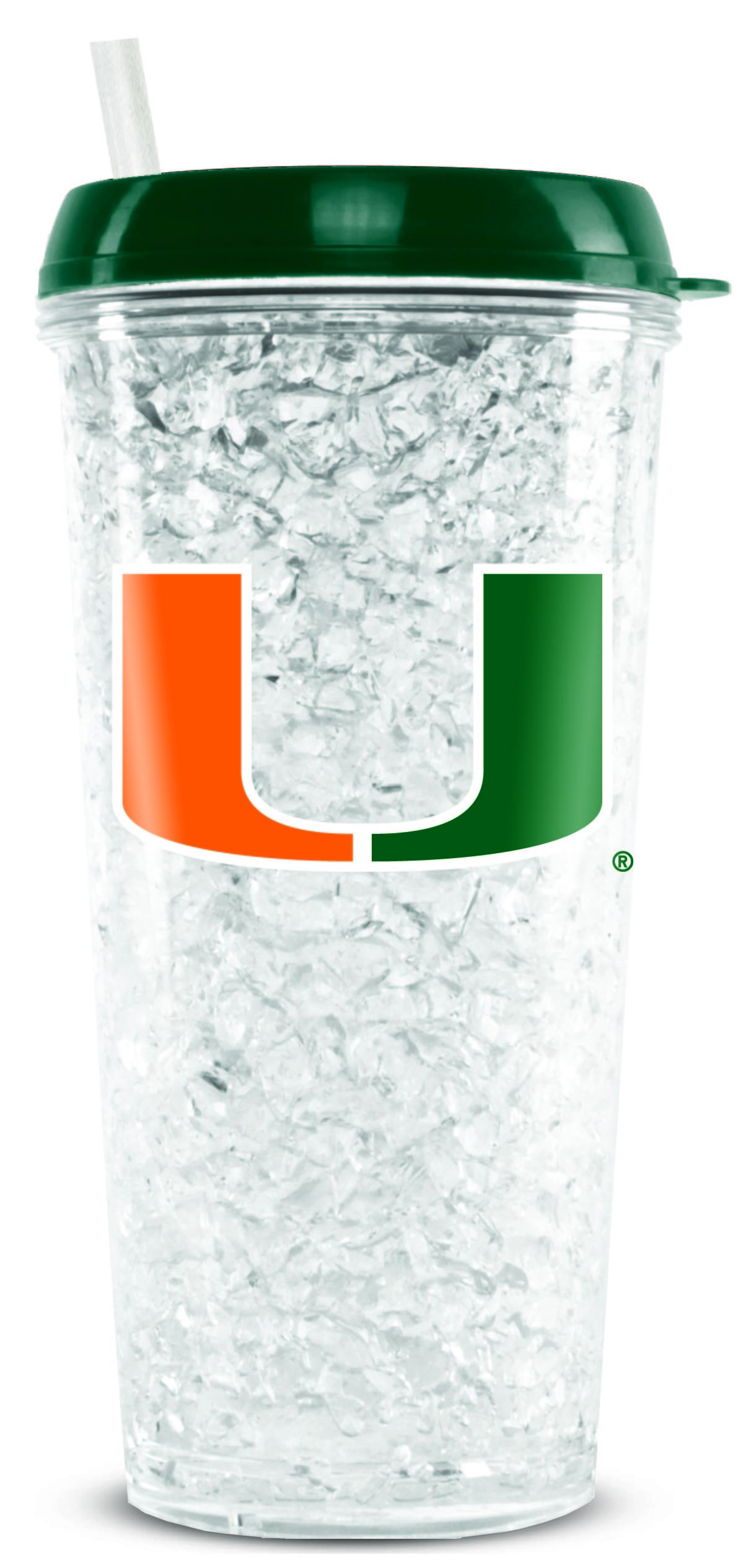 Miami Hurricanes Crystal Freezer Tumbler