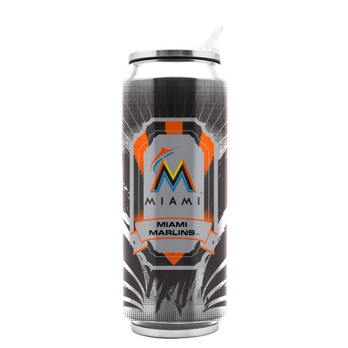 Miami Marlins Thermo Can Stainless Steel 16.9oz