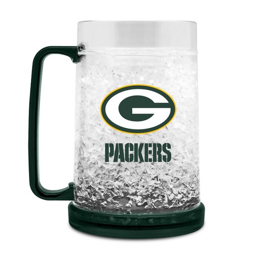 Green Bay Packers Mug Crystal Freezer Style Primary Logo