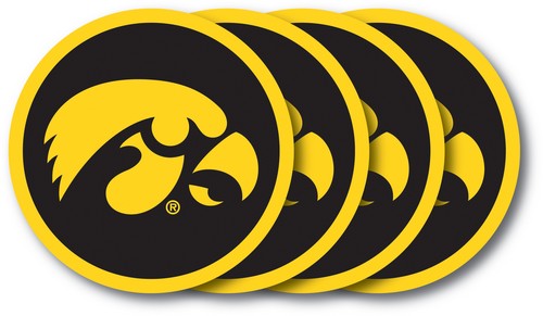 Iowa Hawkeyes Coaster Set 4 Pack