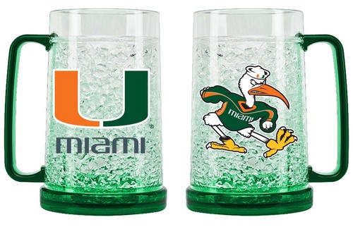 Miami Hurricanes Mug Crystal Freezer Style