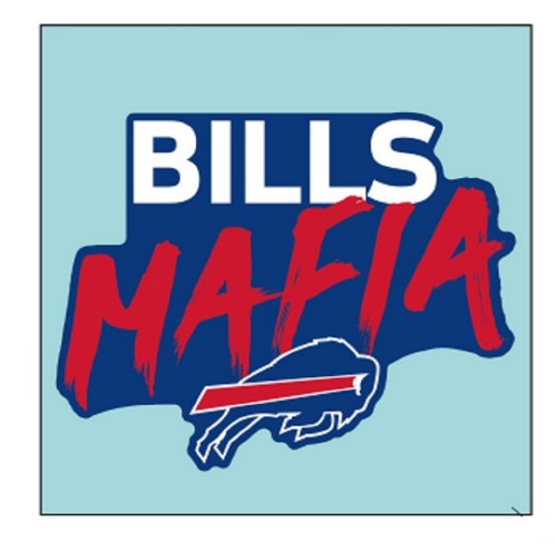 Buffalo Bills Decal 4x4 Perfect Cut Color Bills Mafia Design