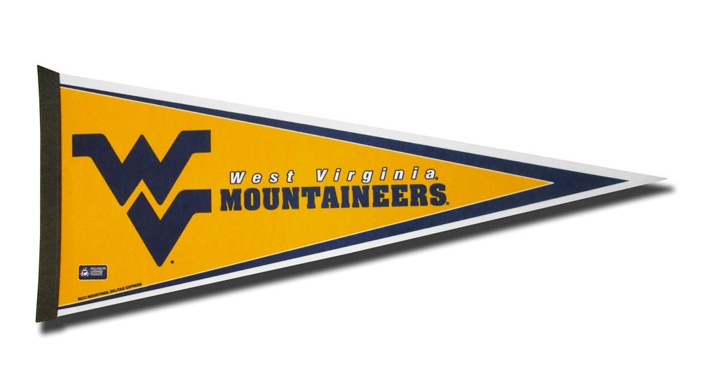 West Virginia Mountaineers Pennant 12x30 Carded Rico