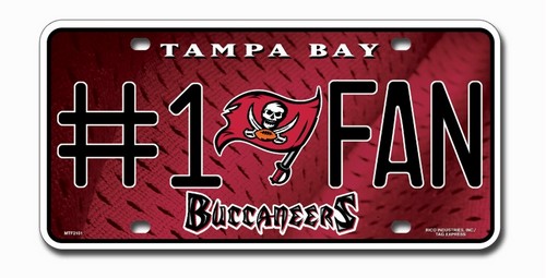 Tampa Bay Buccaneers License Plate #1 Fan Discontinued