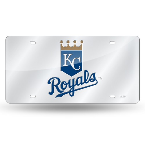 Kansas City Royals License Plate Laser Cut Silver