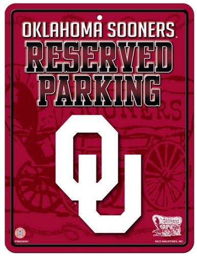 Oklahoma Sooners Sign Metal Parking